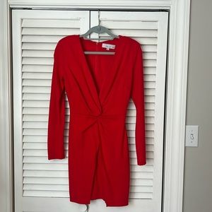 Adelyn Rae Red Twist Front Mini Dress